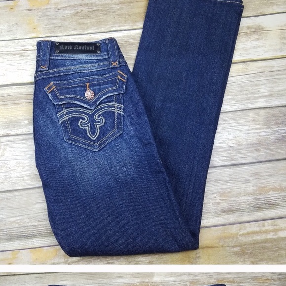 Sold NEW CONDITION ROCK REVIVAL BOOTCUT JEANS - Picture 6 of 6